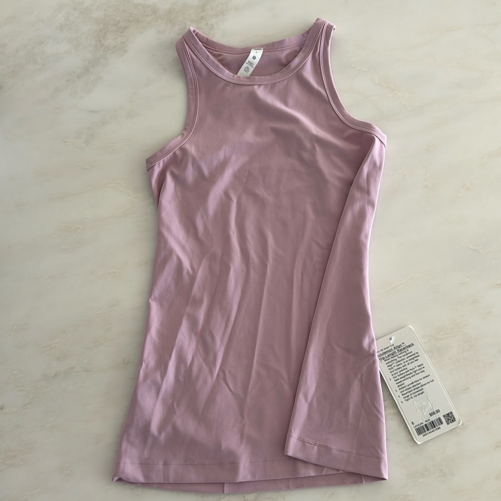 Lululemon Align Hip-Length Racerback, pink, size 6. NWT